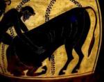 Hercule et le taureau de Crete